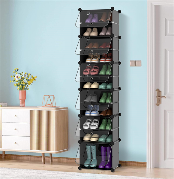 Shoe rack with cover